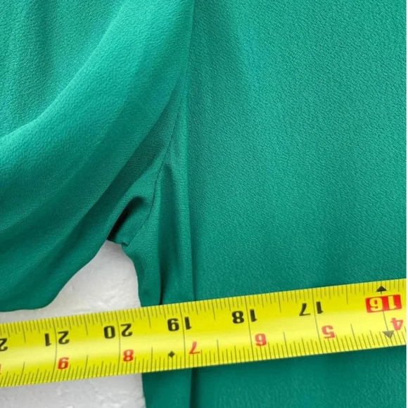 Zara Woman Womens Elegant Contrasting Pleated Flowy Blouse Green Sz Small - Picture 3 of 11